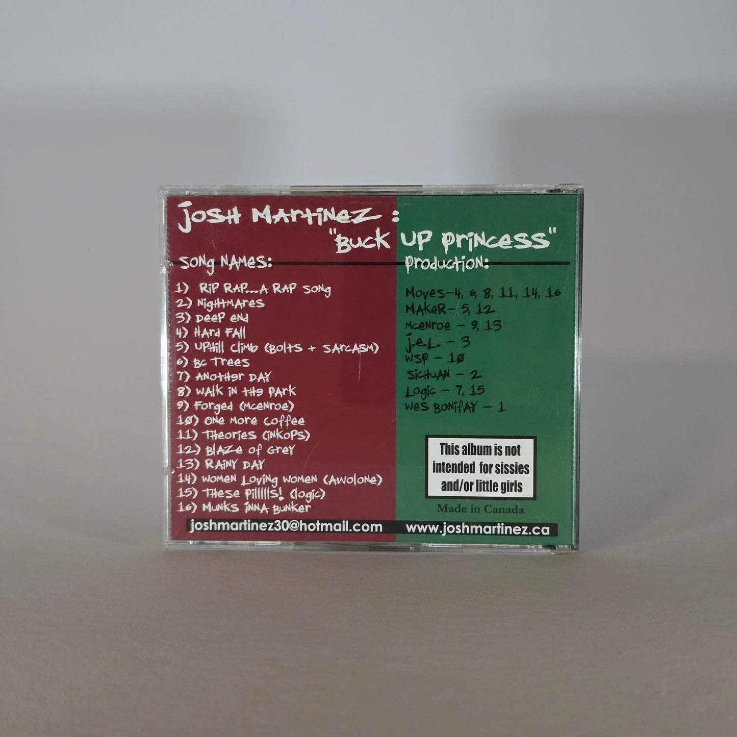 JOSH MARTINEZ - BUCK UP PRINCESS (VOLUME: WHATEVER) CD