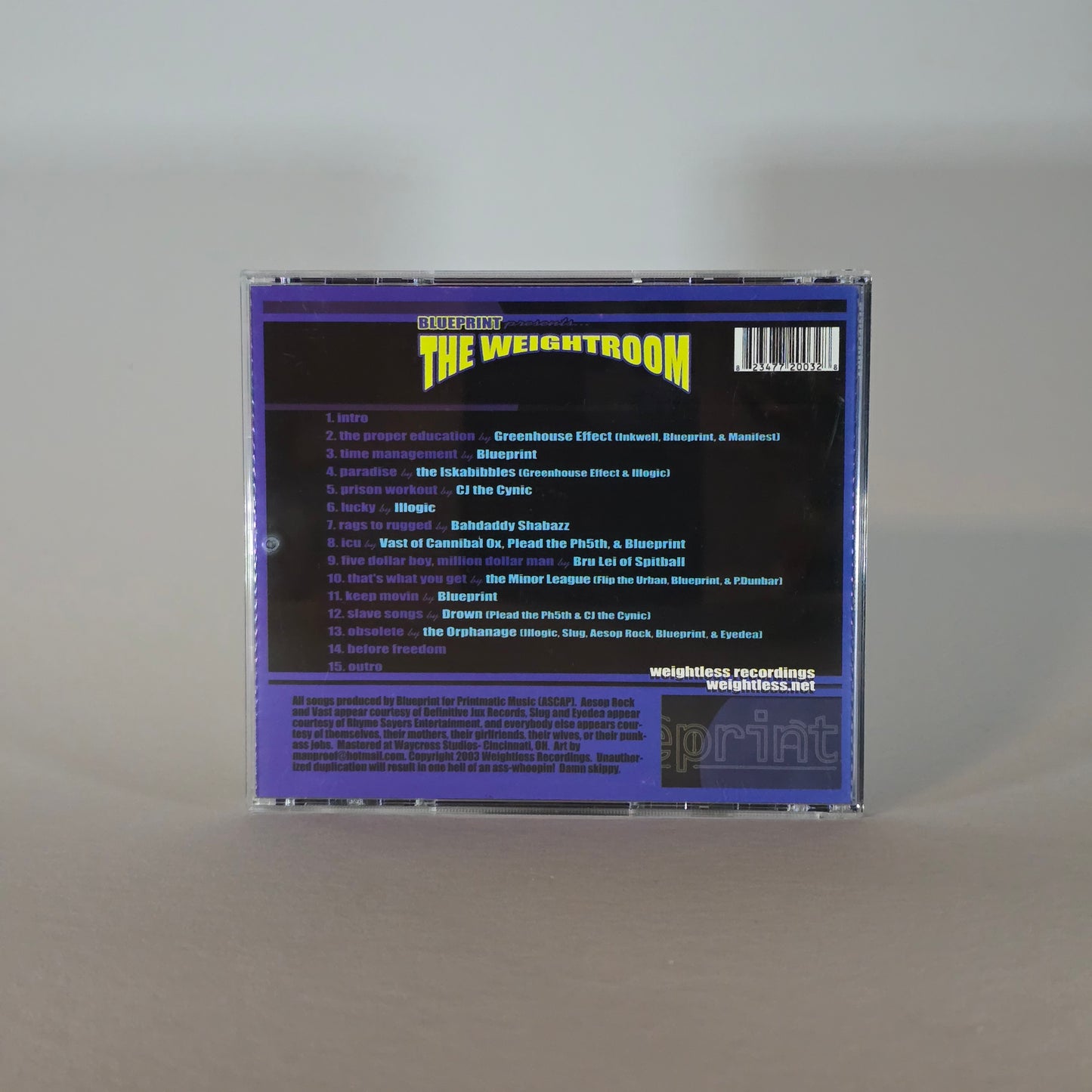 BLUEPRINT - THE WEIGHTROOM CD -NEW!-