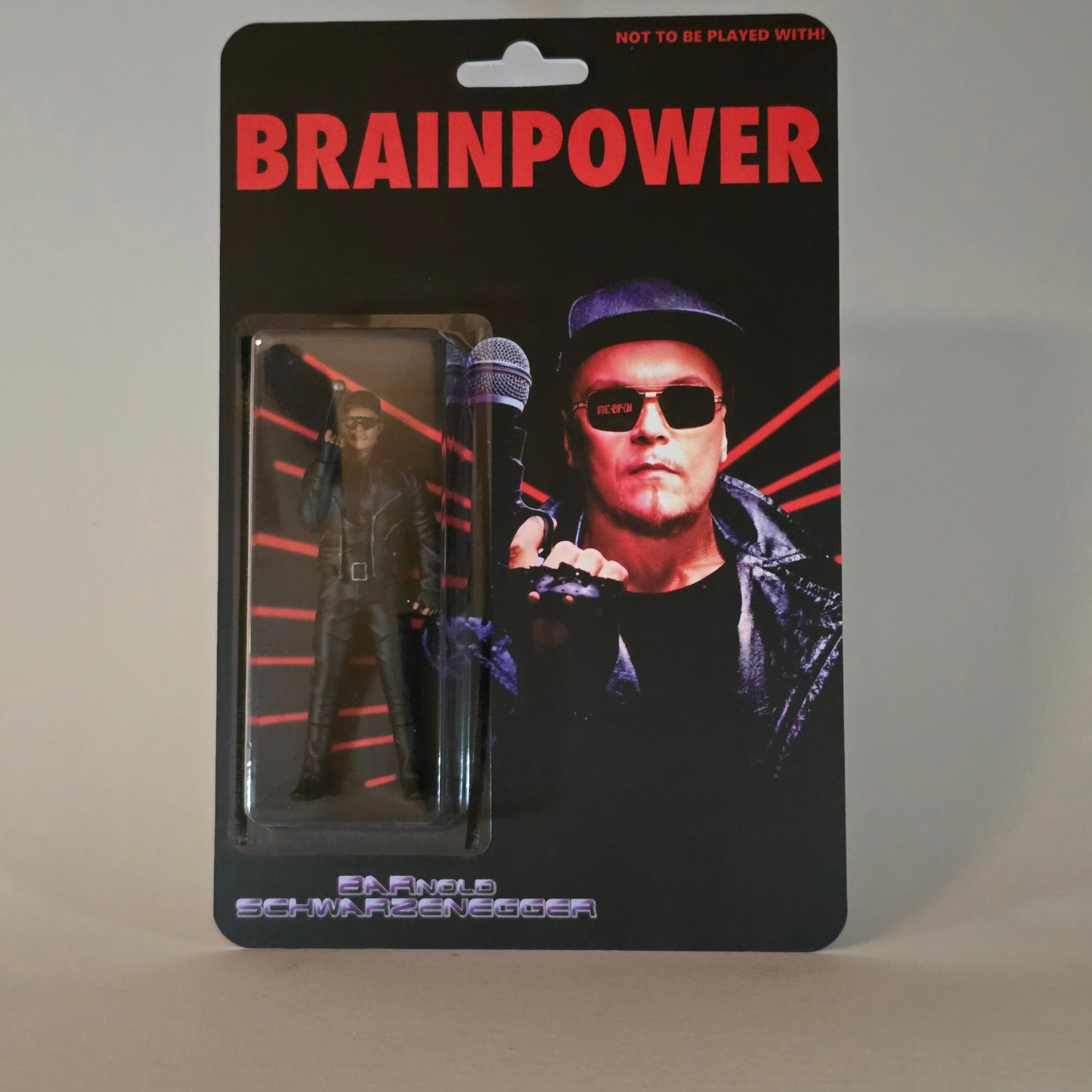 BRAINPOWER ACTION FIGURE (BARNOLD SCHWARZENEGGER) VERY RARE! -NEW!-