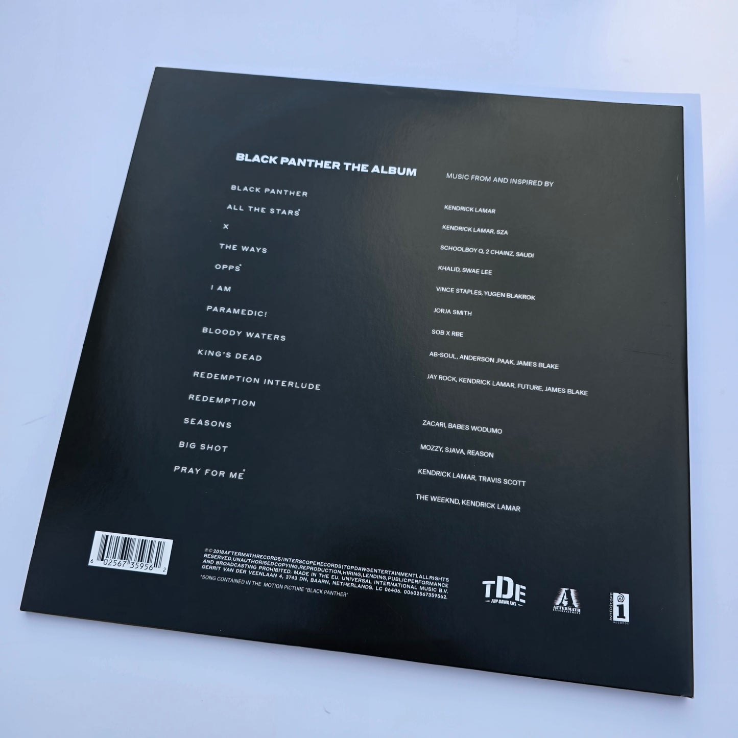 VARIOUS - BLACK PANTHER THE ALBUM (MUSIC FROM AND INSPIRED BY) VINYL, GATEFOLD, 2XVINYL