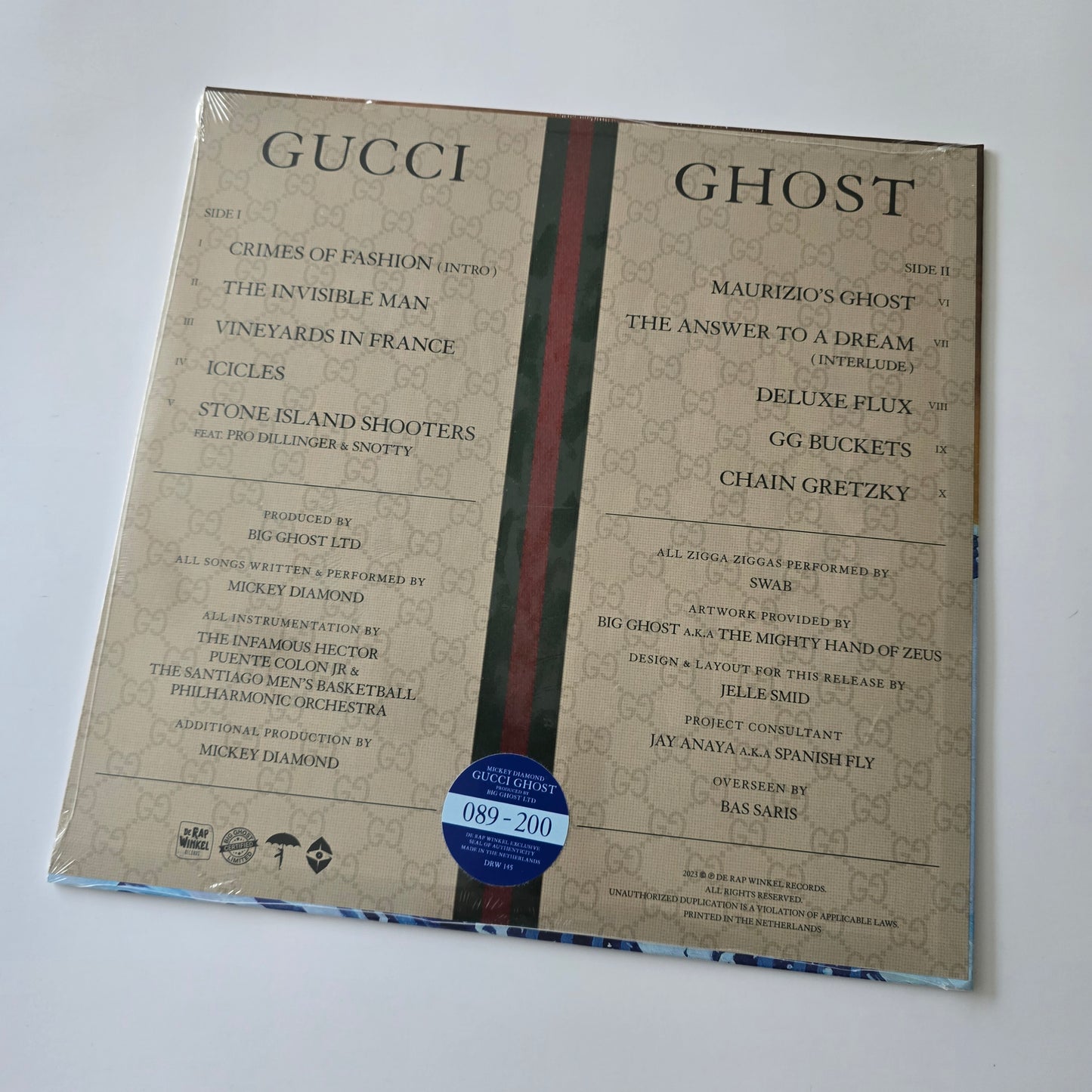 MICKEY DIAMOND & BIG GHOST LTD - GUCCI GHOST (SEALED) LIMITED EDITION GODZILLA SPLATTER VINYL -NEW!-