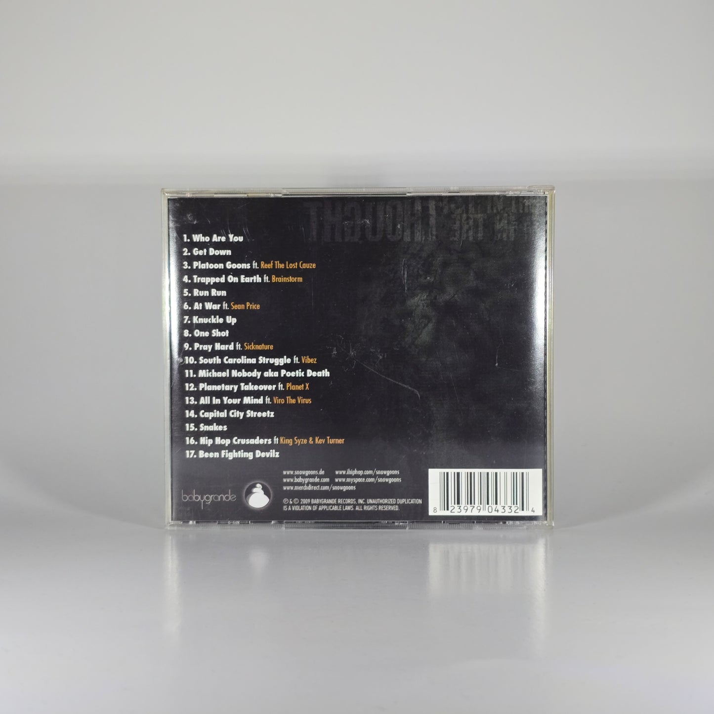 SNOWGOONS FEATURING SAVAGE BROTHERS & LORD LHUS - A FIST IN THE THOUGHT CD