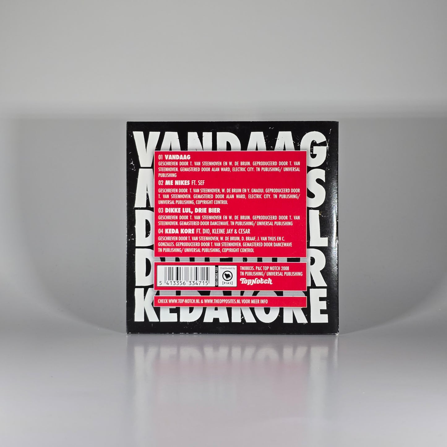 THE OPPOSITES - VANDAAG CD SINGLE