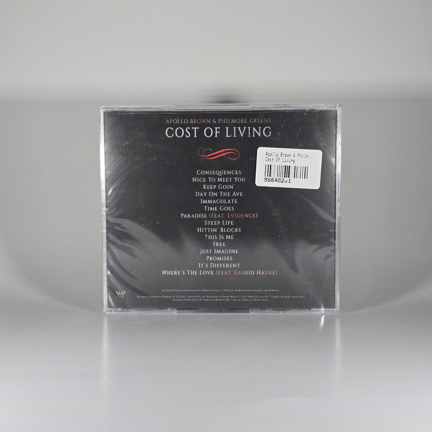 APOLLO BROWN & PHILMORE GREENE - COST OF LIVING (SEALED) CD -NEW!-